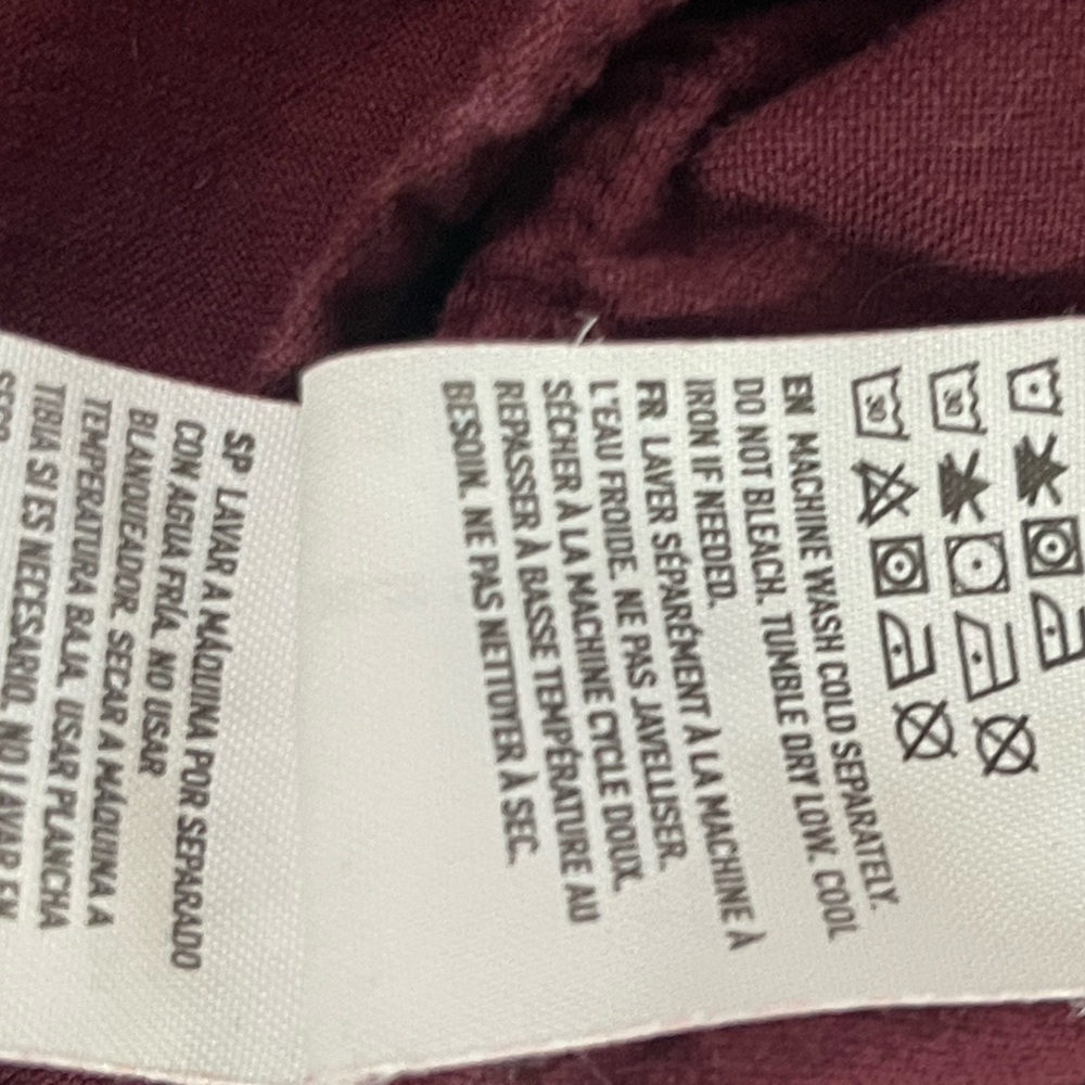 American Eagle Gray Striped Polo Shirt and maroon long SleeveButton Down Shirt M - Picture 7 of 11